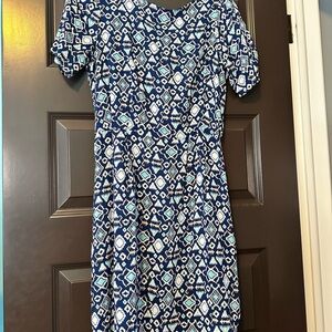 Blue Geometric Print Women’s Dress 👗 by Levi’s